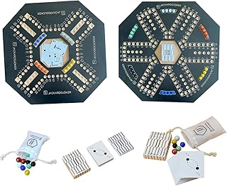 لعبة لوح خشبي مع كرات رخامية وبطاقات جاكارو من جاكارو جوكر - اسود، للبالغين