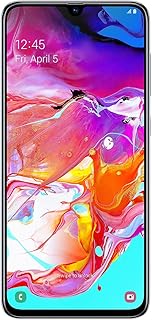 سامسونج جوال جالكسي A70 SM-A705F/DS ثنائي شرائح الاتصال ذاكرة روم 128GB RAM 6GB 6.7 بوصة GSM فقط بدون CDMA هاتف ذكي 4G/LTE مفتوح من المصنع - اصدار عالمي ابيض