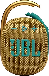 JBL كليب 4، اصفر - مكبر صوت بلوتوث 5.1 محمول - حتى 10 ساعات من التشغيل - مقاوم للماء والغبار - يتضمن مكبر صوت بخاصية الغاء الضوضاء والصدى