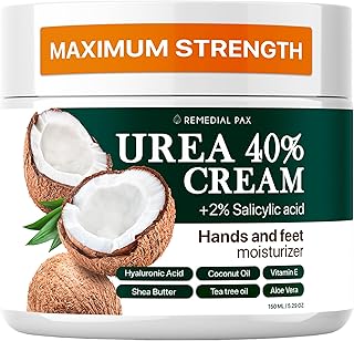 Urea Cream 40 Percent for Feet, 40% Urea Foot Cream for Dry Cracked Heels Knees Elbows Callus Hands Repair Treatment with 2% Salicylic Acid, Foot Moisturizer, Dead Skin Remover, Softener for Feet Care