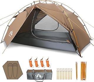 Night Cat Camping Zelt 2 Personen Wasserdicht Campingzelt 2 Man Zente Zwei Schichten Einfache Einstellung Leicht Für Trekking Wandern Garten