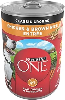 Purina ONE Natural Pate Wet Dog Food, SmartBlend Chicken & Brown Rice Entree - (12) 13 oz. Cans