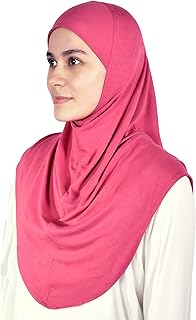 Mu Lan Legend Handmade | Muberra Instant Hijab | One Piece Easy Slip On Practical and Comfortable(L Size)