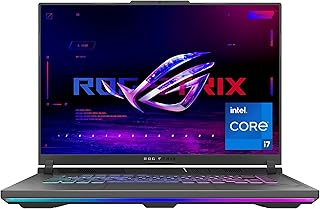 لابتوب العاب روج ستريكس G16 2023 من اسوس بشاشة 16 انش 16:10 FHD 165 هرتز جيفورس RTX 4060 انتل كور i7-13650HX DDR5 جيجابايت SSD PCIe 512 واي فاي 6E ويندوز 11 G614JV-AS73