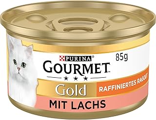 Gourmet Purina Gourmet Gold Refined Ragout Wet Cat Food with Salmon, Pack of 12 (12 x 85 g)