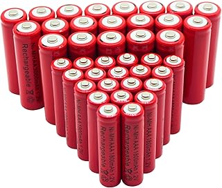 مجموعة بطاريات ايه احترافية 3000mAh و20 قطعة 1800mAh 1.2 فولت قابلة لاعادة الشحن NiMh من فيكي