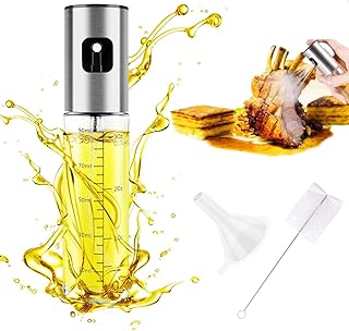 CHJENYI Oil sprayer for cooking oil, 100 ml oil sprayer for cooking, grill spray, oil sprayer glass, kitchen appliances, for cooking, grilling, salad, baking, airfryer etc. (pack 1 (1 piece))