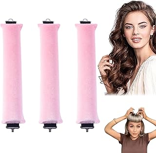 DBAILY Curls Without Heat, 3 Pieces, Overnight Curlers with Hooks, Overnight Blowout, Heat-Free Curls, Heatless Curls Band, Curlers, Heatless Curls for All Hair Types (Pink)