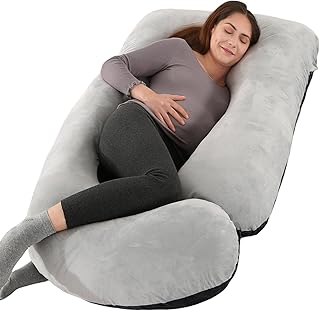 BATTOP Pregnancy Pillows for Sleeping, Full Body Pregnancy Pillow with Removable Cover, Support for Back,Legs,Belly,HIPS,57 Inch Maternity Pillow,Pregnancy Must Haves,Body Pillows for Adults