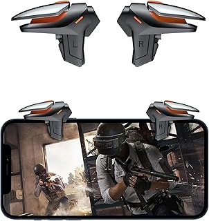 1-Pair PUBG Game Controller Trigger, New Version Smart Phone Game Controller Gamepad Large Thickness, Sensitive Aim & Shoot PUBG Triggers for iOS/Android