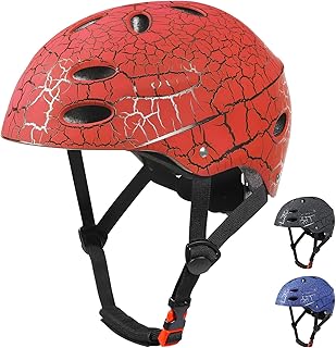 Skateboard Helmet Kids, Adjustable Skating Helmet,Breathable ABS Hard Shell Scooter Helmet for Multi-Sport Skateboarding Roller Skate BMX Boys Girls Ages 5-14 Children and Teens