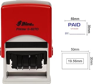 ختم التاريخ اللامع بالحبر الذاتي المدفوع بواسطة النص Ofiice Stampper من المطاط S-827D