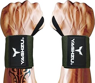 YAGHZU Wrist Wraps Weightlifting - Premium Quality Wrist Straps for Weightlifting,18 inch Weight Lifting Wrist Wraps, Heavy Duty Gym Wrist Wraps with Thumb Loop, Adjustable Wrist Support Wrist Strap