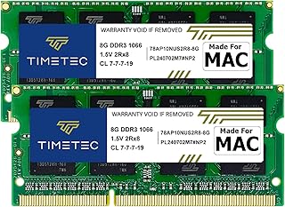 ذاكرة RAM هاينكس IC من تايم تيك شريحتين 16gb 2×8GB نوع DDR3 طراز PC3-8500 وتحديث 1066mhz لابل ماك بوك 13؟؟ منتصف 2010 وماك برو 13؟؟ اي 27 اواخر 2009 ميني مجموعة 16gb 2 × 8GB