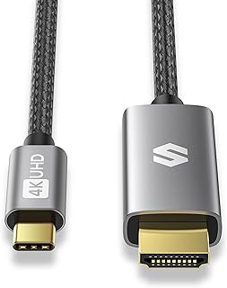 سيلك لاند كيبل USB C الى HDMI 4K بطول 1 متر نوع سي عند 30Hz HDR ثاندربولت 4 3 متوافق مع سامسونج جالكسي اس 22 21 20 10 ونوت 8 9 وماك بوك برو اير وايباد