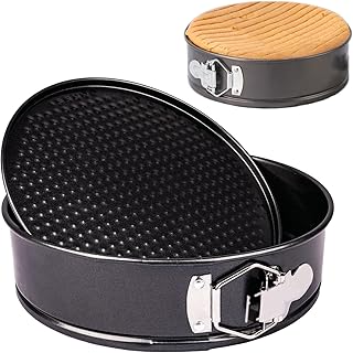 hzbaiyi Cake Tin for Baking 8 Inch Cake Tins Non Stick Round Shapes with Locking Clips 20cm Springform Cake Pan for Sponge Cakes Cheesecake Mousses Kitchen Baking Accessories