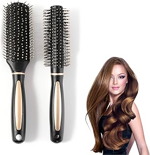 2 Pcs Round Hair Comb for Women,Short Hair Sleek Brush Men Styling Massage for Wet