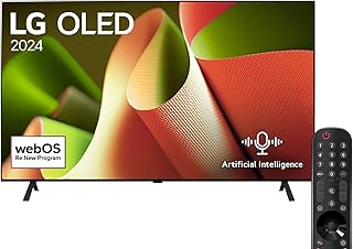 تلفزيون ذكي OLED B4 بدقة 4K HDR10 مقاس 65 بوصة وتنسيق اتش ال جي وتقنية دولبي فيجن ويب ونظام او اس 24 مع معالج الذكاء الاصطناعي a8 ومعدل تحديث أصلي بتردد 120 هرتز من ، OLED65B46LA أسود