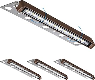 ليونلايت اضاءة LED هاردسكيب 12 انش قابلة للتعتيم 3 اتجاهات، مصابيح حائط دوارة 120 درجة، جهد منخفض 12-24 فولت تيار متردد/تيار مستمر، مقاومة للماء IP65، 3 واط/5 واط/7 واط، 3000 كلفن، ابيض دافئ، مدرج في