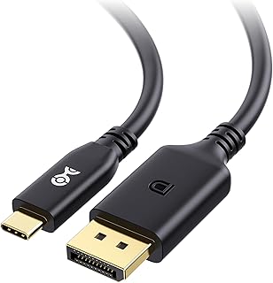 كيبل ماترز كيبل USB C الى منفذ عرض 2.1 40Gbps معتمد من فيسا 6.6 قدم، يدعم DP40، 8K@120Hz / 4K@480Hz (كيبل ثاندربولت 4 الى منفذ عرض) اسود - غير مخصص لشاشة USB-C المحمولة