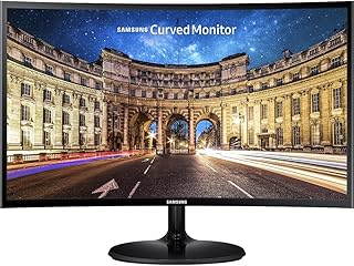 سامسونج شاشة العاب LC24F390FHNXZA منحنية 24 انش LED FHD 1080p (تصميم رفيع للغاية)، معدل تحديث 60 هرتز مع وضع العاب AMD فري سينك، أسود