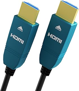 بلوافز كيبل الياف ضوئية HDMI بطول 6 اقدام 4K 60Hz HDMI 2.0b عالي السرعة 18 جيجابايت في الثانية ديناميكي HDR10 HDCP2.2/2.3 eARC اسود، لجهاز العرض