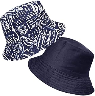 TOSKATOK®UPF 50+ Ladies Women's Reversible Cotton Batik Bush Bucket Sun Hat