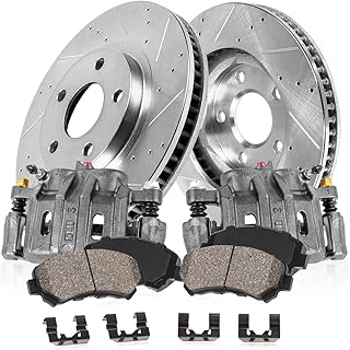 Callahan CCK05733 [2] FRONT OEM Brake Calipers + D/S Rotors + Ceramic Pads + Clips [fit 2007 2008 2009 2010 Suzuki SX4]