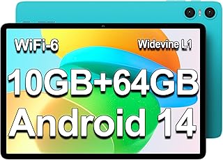 تيكلاست تابلت P30 اندرويد 14 10+ انش [2024] ذاكرة RAM 10GB + روم 64GB TF 1TB معالج ثماني النواة واي فاي 2.4G/5G 1280x800 HD IPS كاميرتين/6000mAh/نوع C/OTG/وايدفاين L1/3.5 ملم رمادي