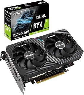 كارت شاشة مزدوج انفيديا جي فورس RTX 3060 V2 للالعاب اصدار كسر سرعة المعالج من اسوس - منفذ الملحقات الاضافية السريع 4.0 GDDR6 سعة 12 جيجابايت HDMI 2.1 العرض 1.4a اسود pci_e