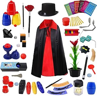 Qingzhuan Children's Magic Kit Magic Props Set Magic Tricks with Instructions, Gift for Magician Boys & Girls