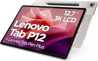 لينوفو تابلت تاب P12 | شاشة لمس 3K مقاس 12.7 انش | ميديا تيك ديمنستي 7050 | ذاكرة RAM 8GB | SSD 128GB | اندرويد 13 | شوفان | يتضمن قلم Tab Plus واي فاي