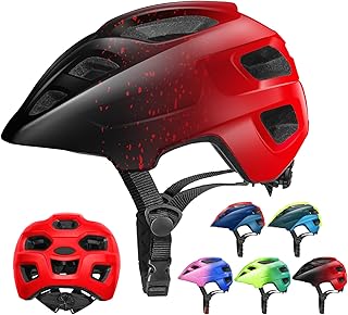 Kids Helmet, RaMokey Kids Bike Helmet for Boys Girls, Cycle Helmet with Visor for Kids 4-13, Childrens Bike Helmet Bicycle Cycling Helmet Kids (48-56CM)