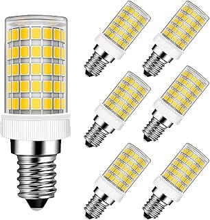 مصباح LED E14 من ماي كولور 10 واط يعادل 80 واط ابيض بارد 6000 كلفن 800 لومن موفر للطاقة تيار متردد 220-240 فولت للثريا، ثريا كريستالية، مصباح الحائط، غير قابل للتعتيم، عبوة من 6 قطع