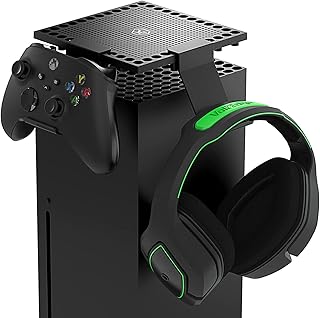 حامل وحدة التحكم بغطاء الغبار لوحدة تحكم Xbox Series X ملحقات لذراع وسماعات الالعاب بلاستيك أكريلونيتريل بوتادين ستايرين لاكس بوكس سيريز اكس بني فاتح