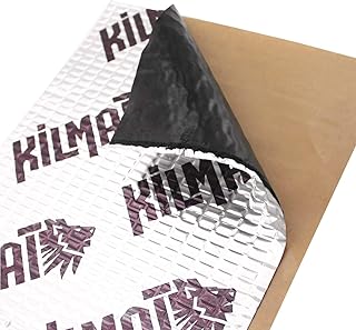 بطانة KILMAT (1.3ملم) (4.7 متر مربع) العازلة للصوت المخصصة للسيارات، عازل صوت و ضوضاء السيارات ذاتي اللصق من البوتيل