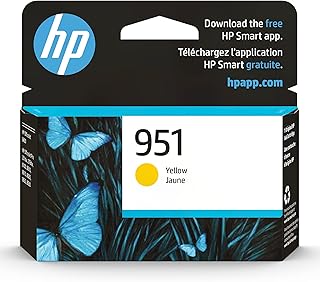 HP خرطوشة حبر اصفر اصلية 951 | تعمل مع سلسلة اوفيس جيت 8600 واوفيس جيت برو 251dw و276dw و8100 و8610 و8620 و8630 | مؤهلة للحبر الفوري | CN052AN