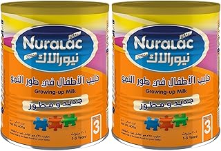 مسحوق حليب الاطفال بلس من نيورالاك، المرحلة 3، عبوة مكونة من قطعتين × 400 غرام