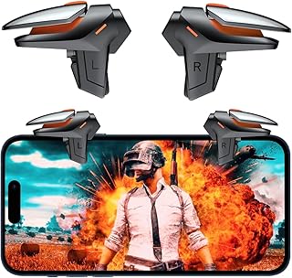 PUBG Mobile Phone Controller, Phone Triggers for Gaming Controller Compatible with PUBG/Knives Out/Call of Duty Mobile, Gaming Triggers for iPhone & Android with Sensitive Shoot & Aim (1 Pair)