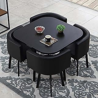 Fashion Round Conference Table and Chair Set Modern Kitchen Dining for Home/Garden/Restaurant - Breakfast Bar Round Furniture(#4)