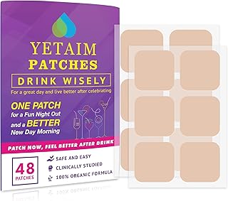 YETAIM Recovery Patches for Men Women: 48 Pack Energy Boost Fast Recovery - Day Night Party Support - Apply on Arm Neck Wrist Back for Party Fun Morning Revival - Power Purple