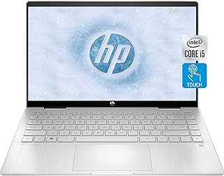 HP لابتوب بافليون x360 2 في 1 بشاشة لمس FHD IPS 14 انش ومعالج انتل كور i5 1235U 10 وRAM 8GB وSSD 512GB وكيبورد باضاءة خلفية وقارئ بصمة وويندوز 11 هوم حزمة مع جاوفول