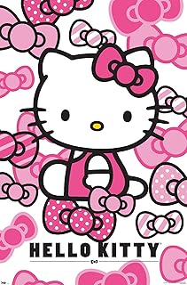 تريندز انترناشونال ملصق حائط مطبوع عليه عبارة Hello Kitty Bows مقاس 22.4 انش × 34 انش