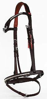 Challenger Tack Horse English Padded Leather Jumping Adjustable Fancy Bridle Full 803449F