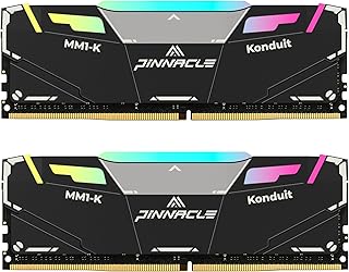 ذاكرة بيناكل كاندوي ار جي بي 32 جيجا 2x16 من تايم تيك DDR4 3200 ميجا هرتز منفذ PC4-25600 تباطؤ CL16-18-18-38 اكس ام 2.0 كسر سرعة المعالج 1.35 فولت لكمبيوتر العاب ايه دي وانتل -اسود