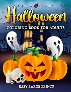 Halloween Coloring Book for Adults: Creepy Pumpkins, Scary Monsters, Spooky Creatures, Vampires, Witches, Autumn Atmosphere. Easy Large Prints for Family Fun and Stress Relief