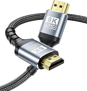 بي واي ايزي كيبل HDMI 2.1، كيبل HDMI 0.5 متر 8K @60Hz متوافق مع جميع اجهزة HDMI الكمبيوتر/التلفزيون/تلفزيون HD/بلو راي