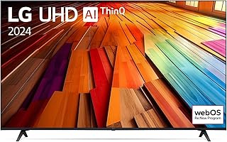 تلفزيون سمارت 70 بوصة 4K LED ويب او اس 24 HDR 10 اتش ال جي صوت برو (افتراضي 9.1.2 اب ميكس) جهاز تحكم عن بعد ماجيك متضمن من UT80 70UT80006LA (2024 نسخة المملكة العربية السعودية) أسود