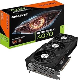 بطاقة رسومات جيفورس RTX 4070 ويندفورس OC 12G من جيجابايت ، 3 مراوح 12GB 192 bit GDDR6X فيديو pci_e_x16