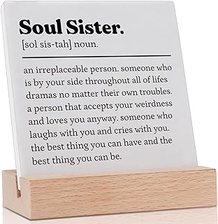 Belatelove Soul Sister Definition Birthday Gift for Sister, Best Friend Birthday Gift for Women, Friendship Gift, Best Bestie Gift, Soul Sister Definition Desk Decor Sign Plaque